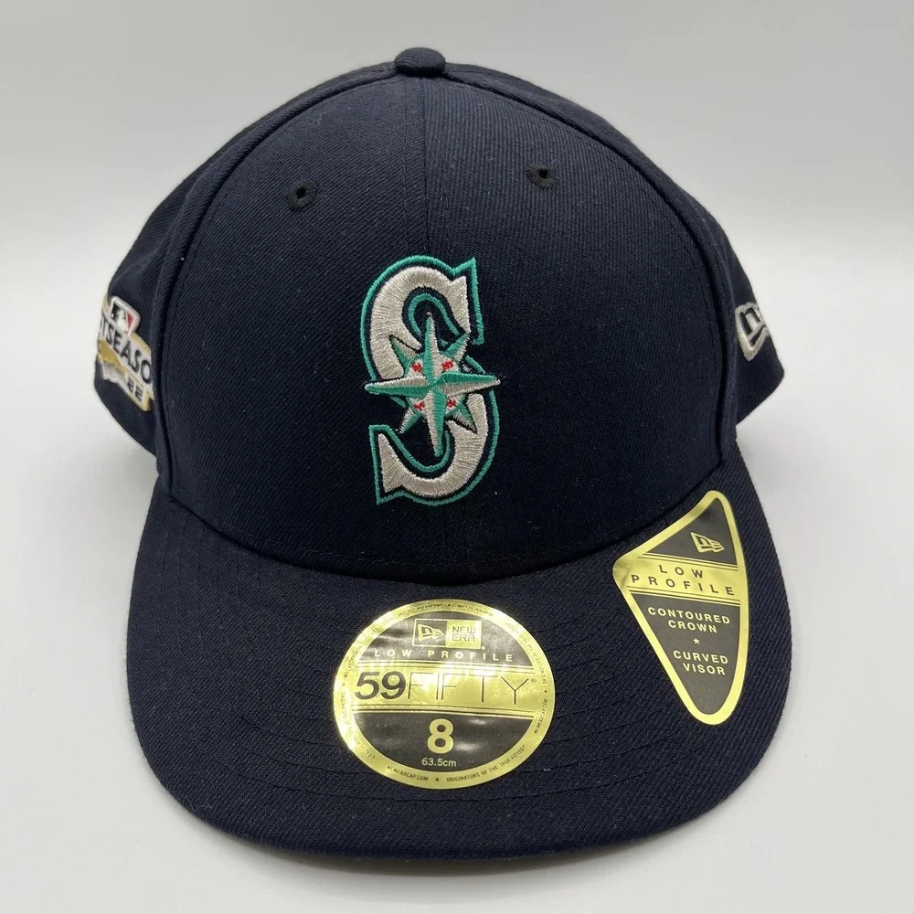 Seattle Mariners Hat Cap Fitted Mens 8 MLB Baseball Postseason 2022 New Era NEW